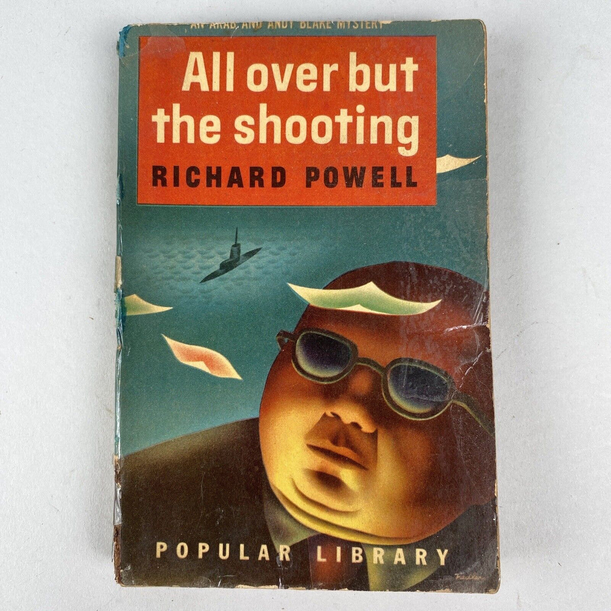 Richard Powell ALL OVER BUT THE SHOOTING Popular Lib 1944 Pulp Mystery