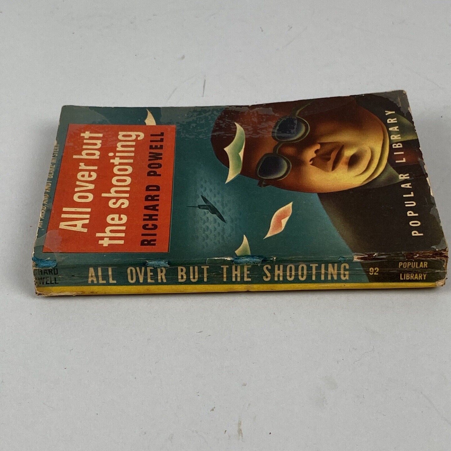 Richard Powell ALL OVER BUT THE SHOOTING Popular Lib 1944 Pulp Mystery