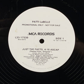 Patti Labelle Just The Facts 1987 MCA Records Promotional Vinyl Record Near Mint