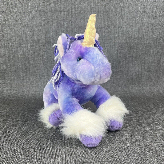 Vintage Russ Berrie Ariana the Unicorn 11 inch Plush Purple Stuffed Animal