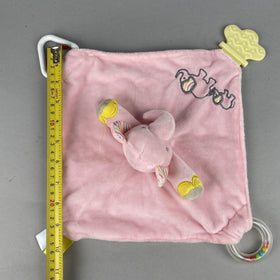 Girls Teething Toy Pink Elephant Chewbie Activity Security Blanket