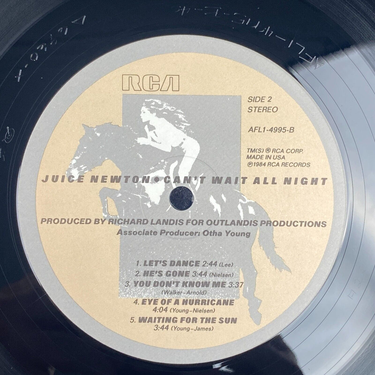 Juice Newton Can't Wait All Night Vinyl Record Promo Near Mint