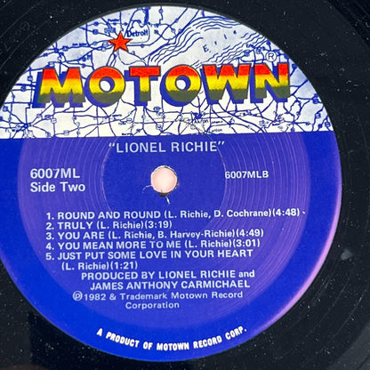 Lionel Richie - Motown Vinyl Record, Near Mint Condition