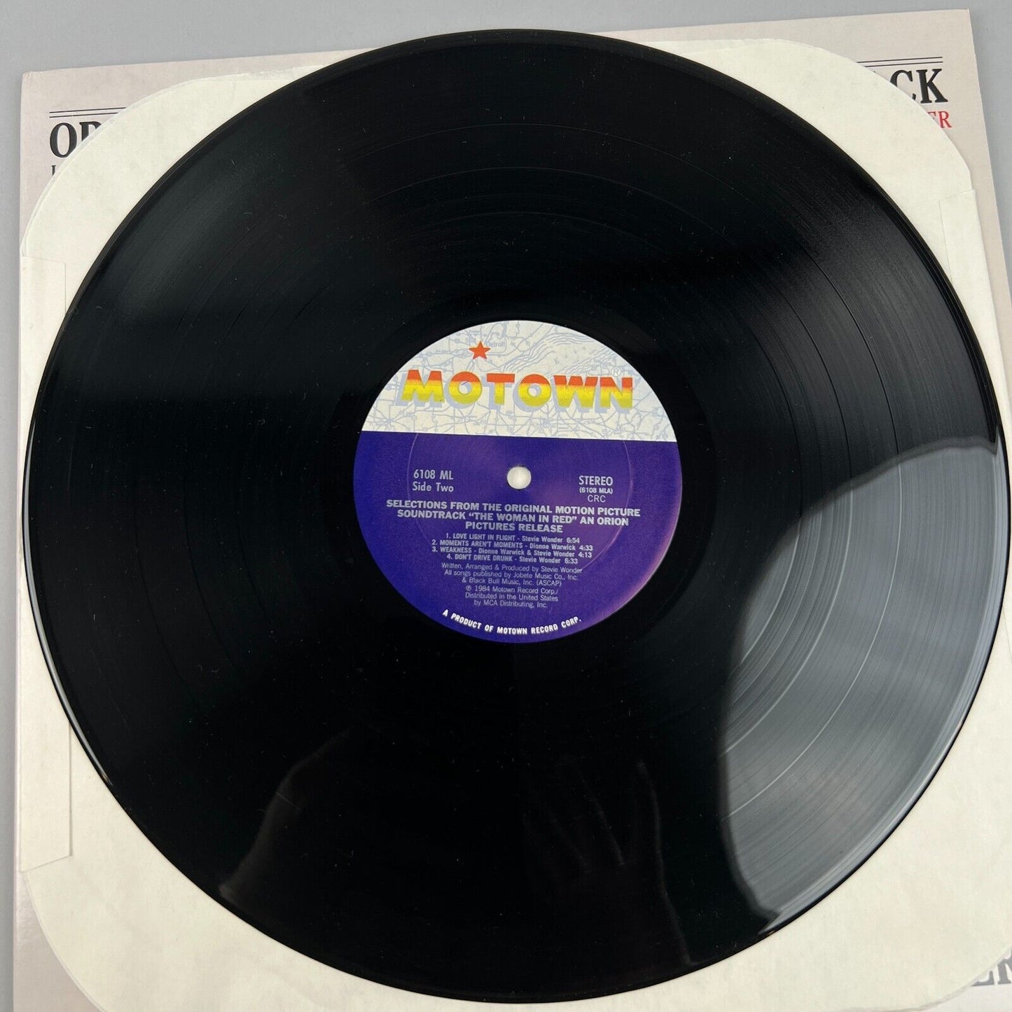 The Woman In Red - Stevie Wonder Orignal Motion Picture Soundtrack Vinyl Record
