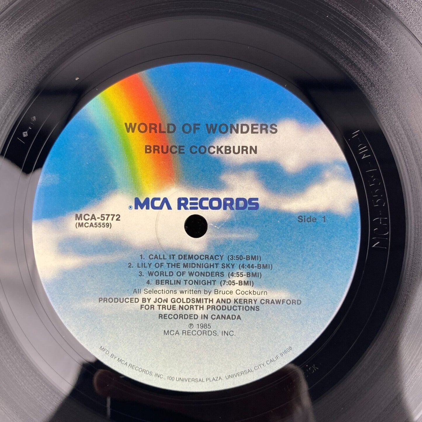 World of Wonders - Bruce Cockburn Promotional Vinyl Record, Near Mint Condition
