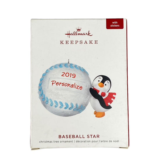 Hallmark Baseball Star Ornament 2019 Personalize