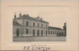 Antique Postcard Railroad Station HYERES, France,Gare P.L.M.