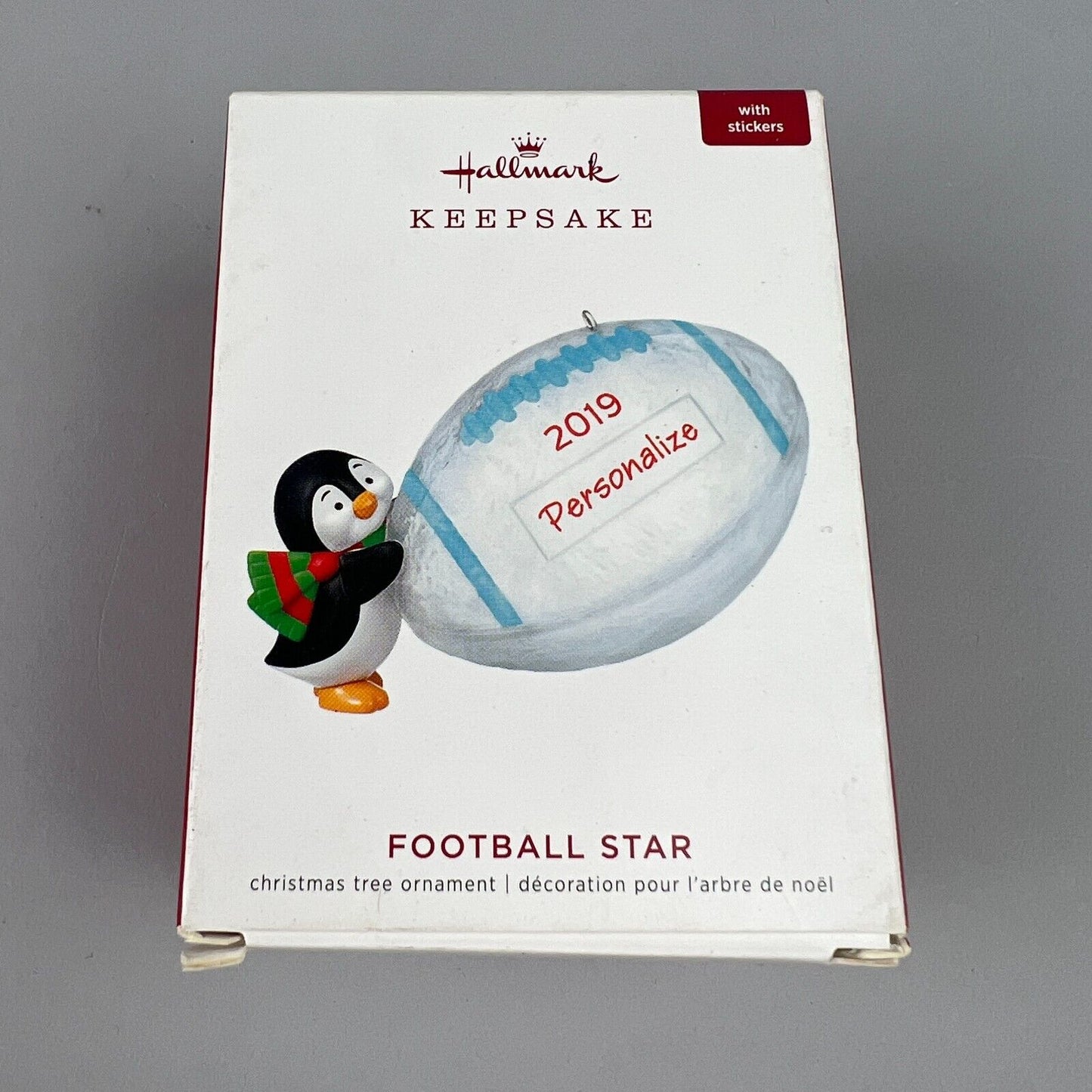 New Hallmark 2019 Personalize Football Star Penguin