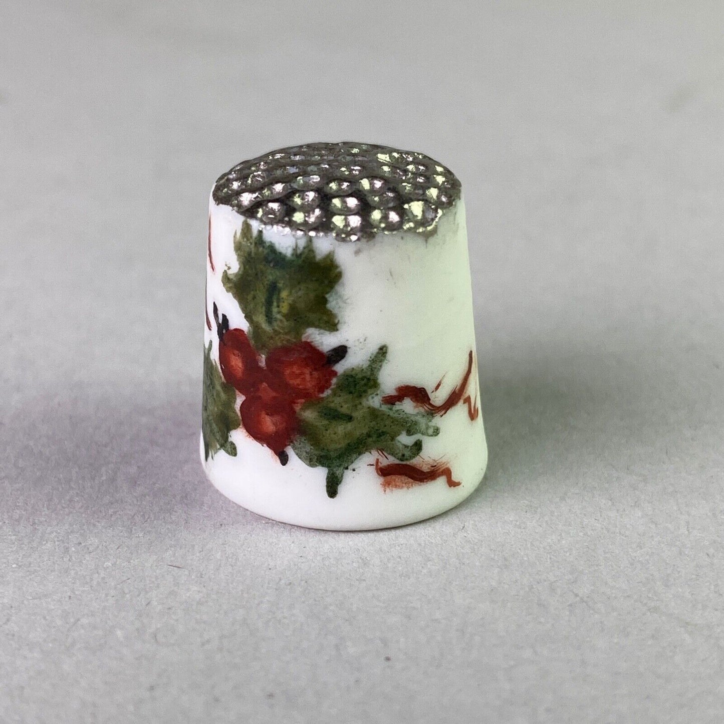 Vintage Thimble Hand Painted Signed B. Young