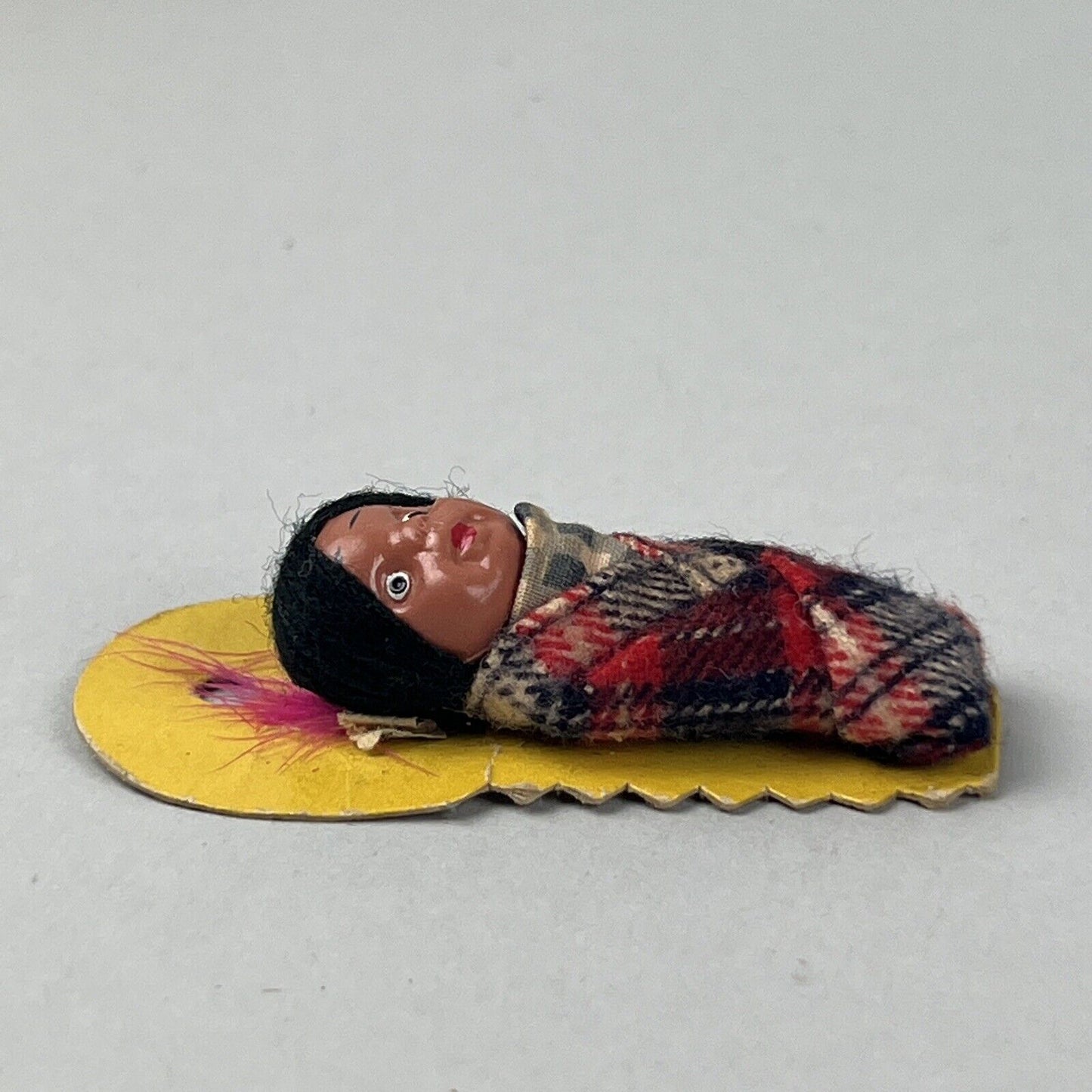 Vintage Miniature Native American Skookum Indian Papoose Baby Doll