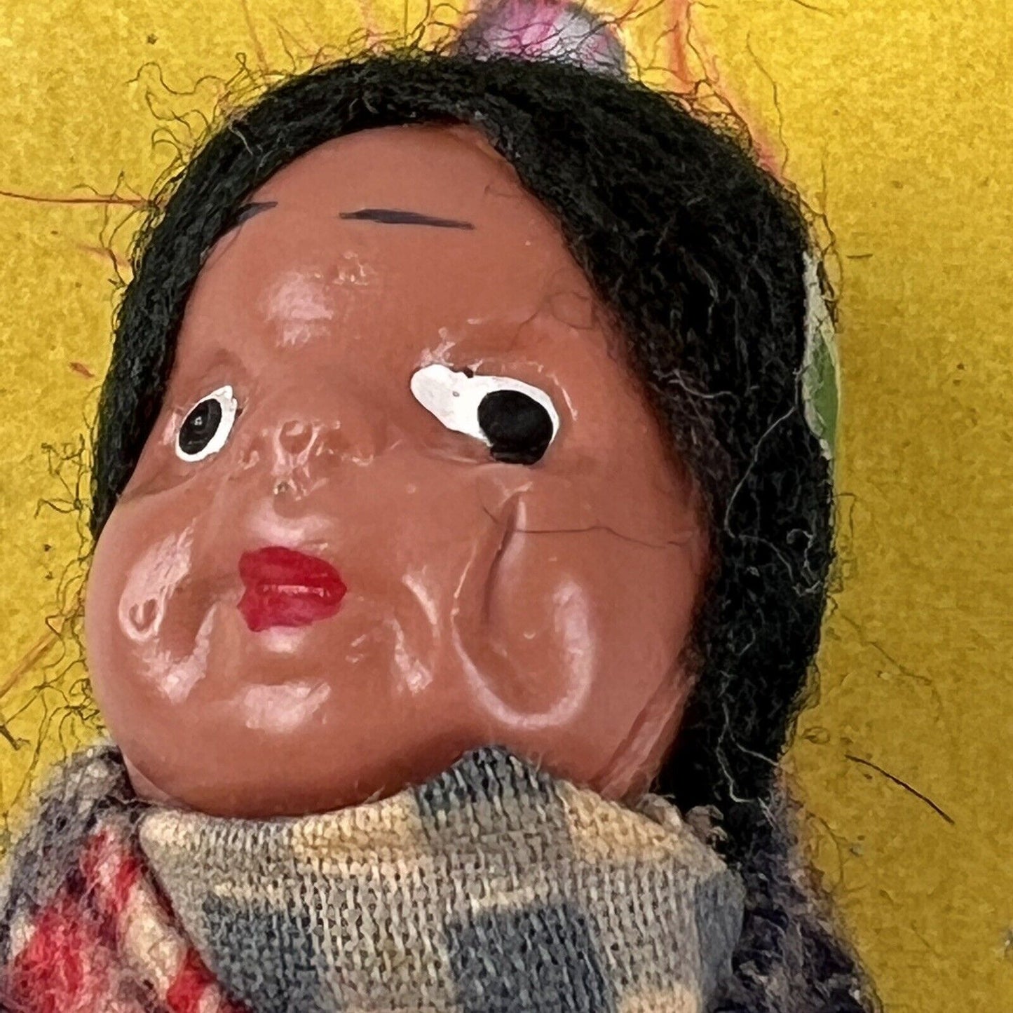 Vintage Miniature Native American Skookum Indian Papoose Baby Doll