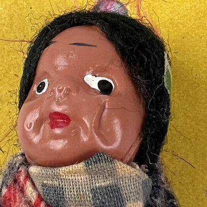 Vintage Miniature Native American Skookum Indian Papoose Baby Doll