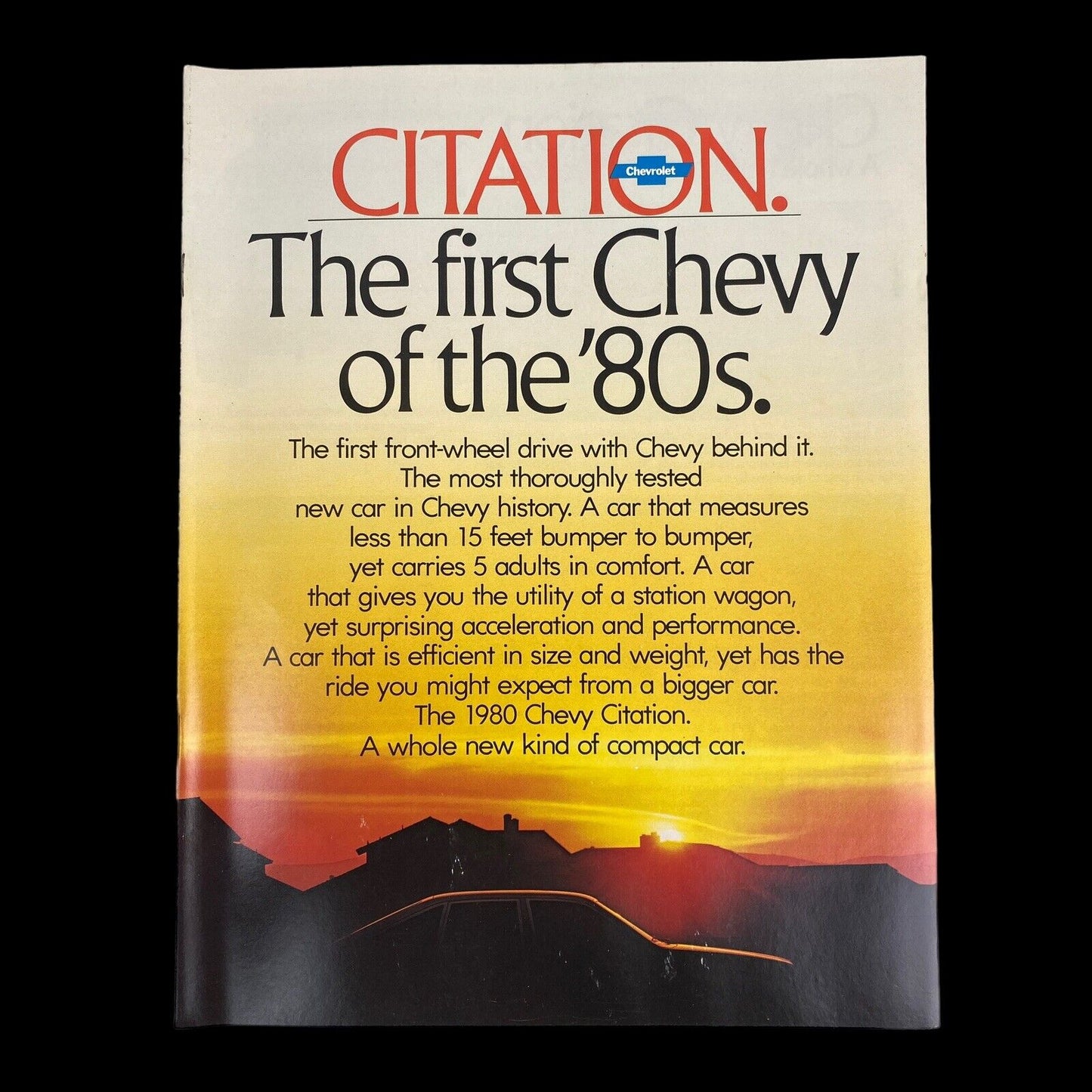 1979 Chevrolet Citation "First Chevy of the 80s" Advertising Brochure !!23 Pages