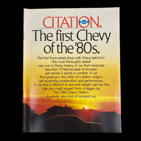 1979 Chevrolet Citation "First Chevy of the 80s" Advertising Brochure !!23 Pages