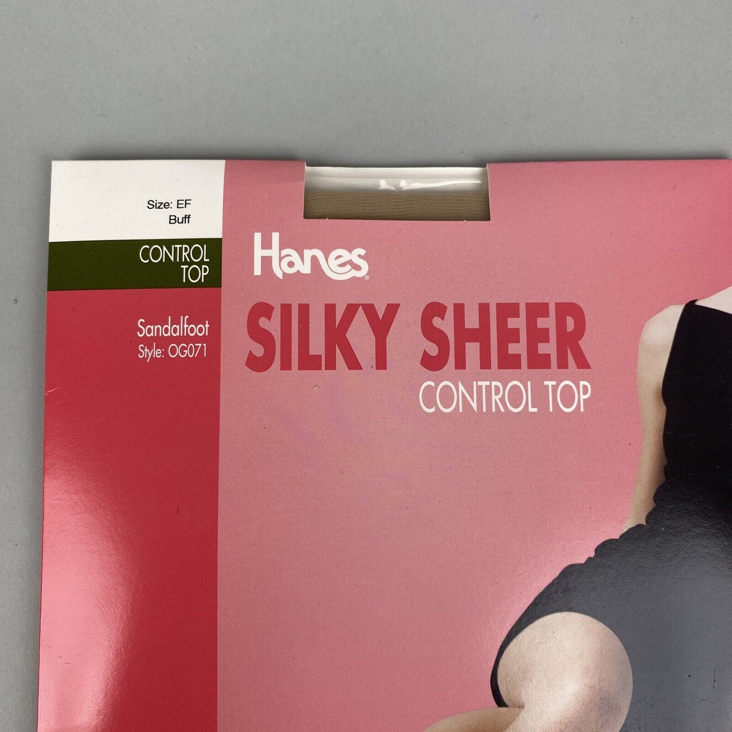 Hanes Pantyhose Control Sandalfoot Top Buff Size EF Style OG071