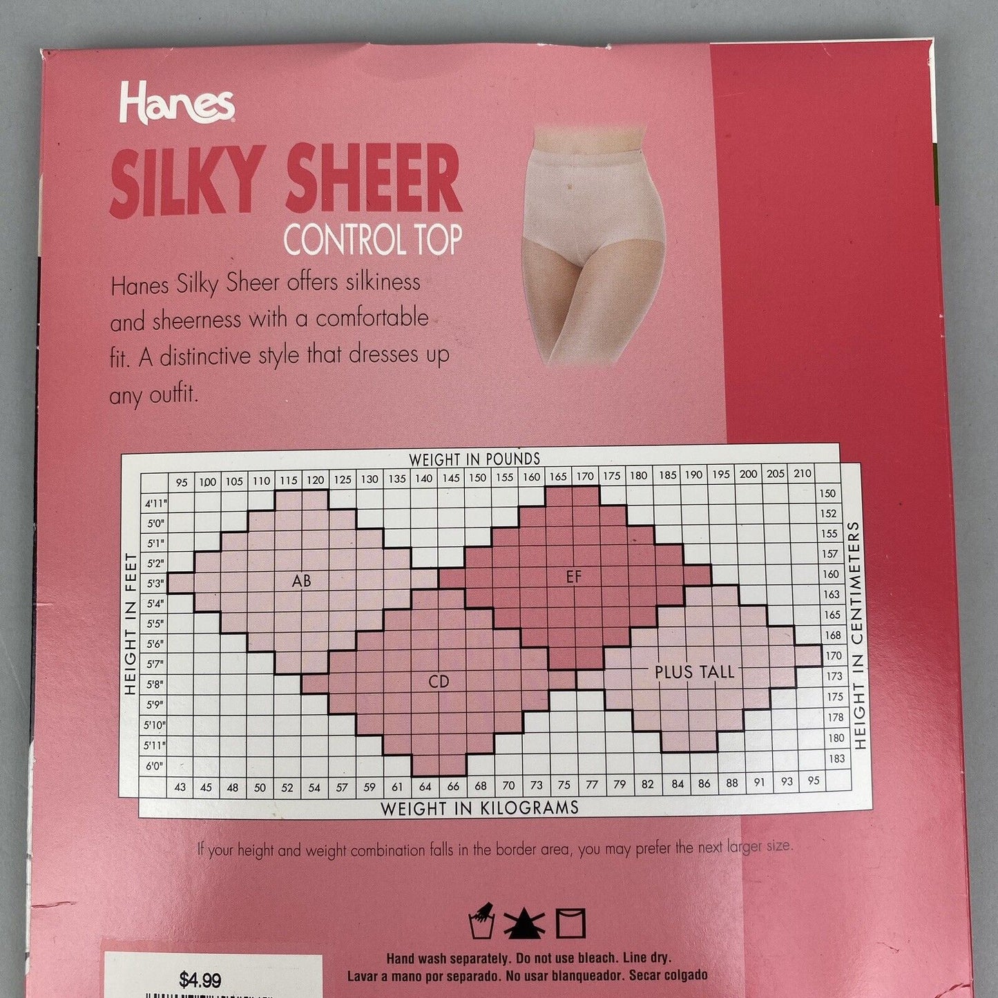 Hanes Pantyhose Control Sandalfoot Top Buff Size EF Style OG071