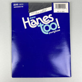 Hanes Too Sheer Pantyhose Re-Inforced Toe Charcoal Size EF Style 116