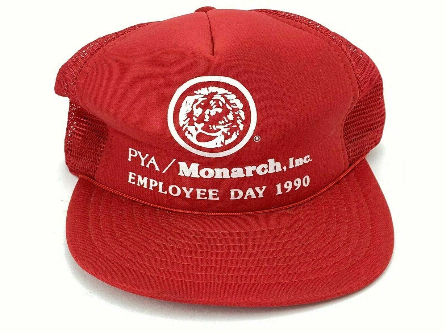 Vintage Speedway Pya/Monarch, Inc. Employee Day 1990 Red Mesh Hat