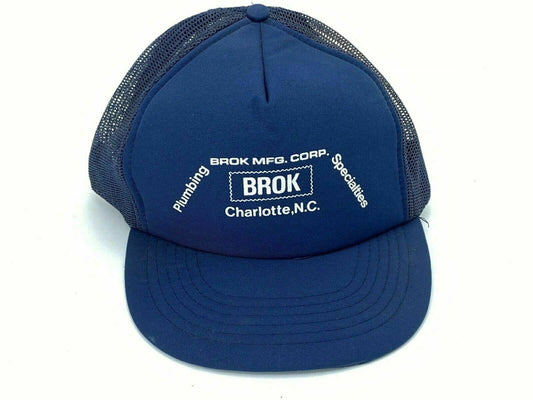 Vintage Snap-back Trucker Hat Brok Mfg. Corp. Plumbing Specialties