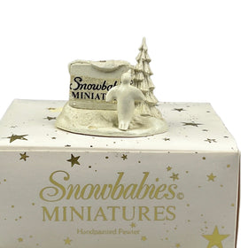 Department 56 Snowbabies Miniatures Pewter, Snowbabies Sign 7620-1 wOriginal Box