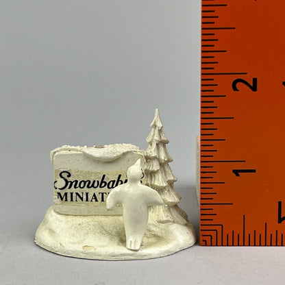 Department 56 Snowbabies Miniatures Pewter, Snowbabies Sign 7620-1 wOriginal Box