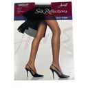 Hanes Silk Reflections Control Top Sandalfoot Barely Black Size CD, 717