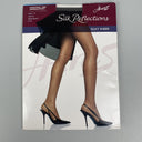 Hanes Silk Reflections Control Top Sandalfoot Barely Black Size CD, 717