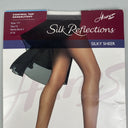 Hanes Silk Reflections Control Top Sandalfoot Barely Black Size CD, 717