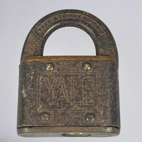 Vintage Yale Brass Lock no Key 2.5" Tall Stanford Conn USA