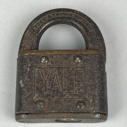 Vintage Yale Brass Lock no Key 2.5" Tall Stanford Conn USA