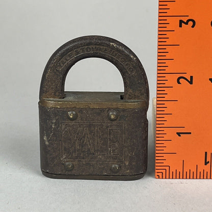 Vintage Yale Brass Lock no Key 2.5" Tall Stanford Conn USA