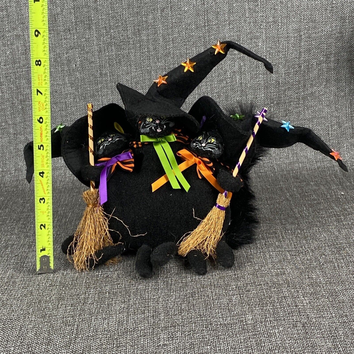 Lot of 4 - Annalee Halloween Scaredy Cat Witch Black Cat (2007, 2008, 2009)