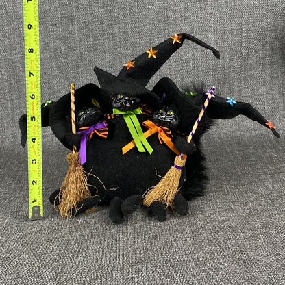 Lot of 4 - Annalee Halloween Scaredy Cat Witch Black Cat (2007, 2008, 2009)