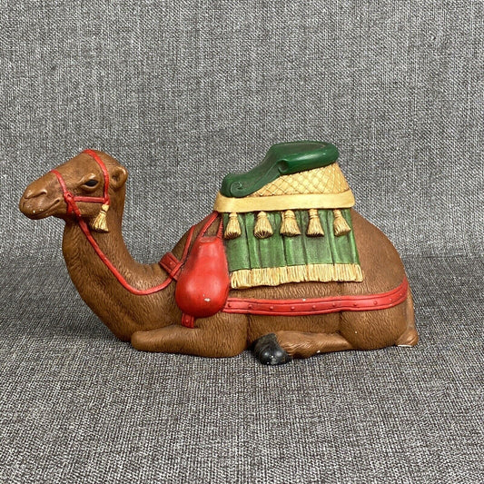 Vintage Nativity Scene Ceramic Camel Sitting  - 8" long Christmas Decoration