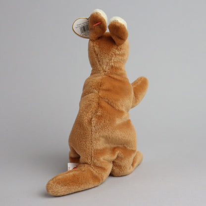 Vintage TY The Original Beanie Baby, Pouch, Kangaroo and Baby Stuffed Animal 7"