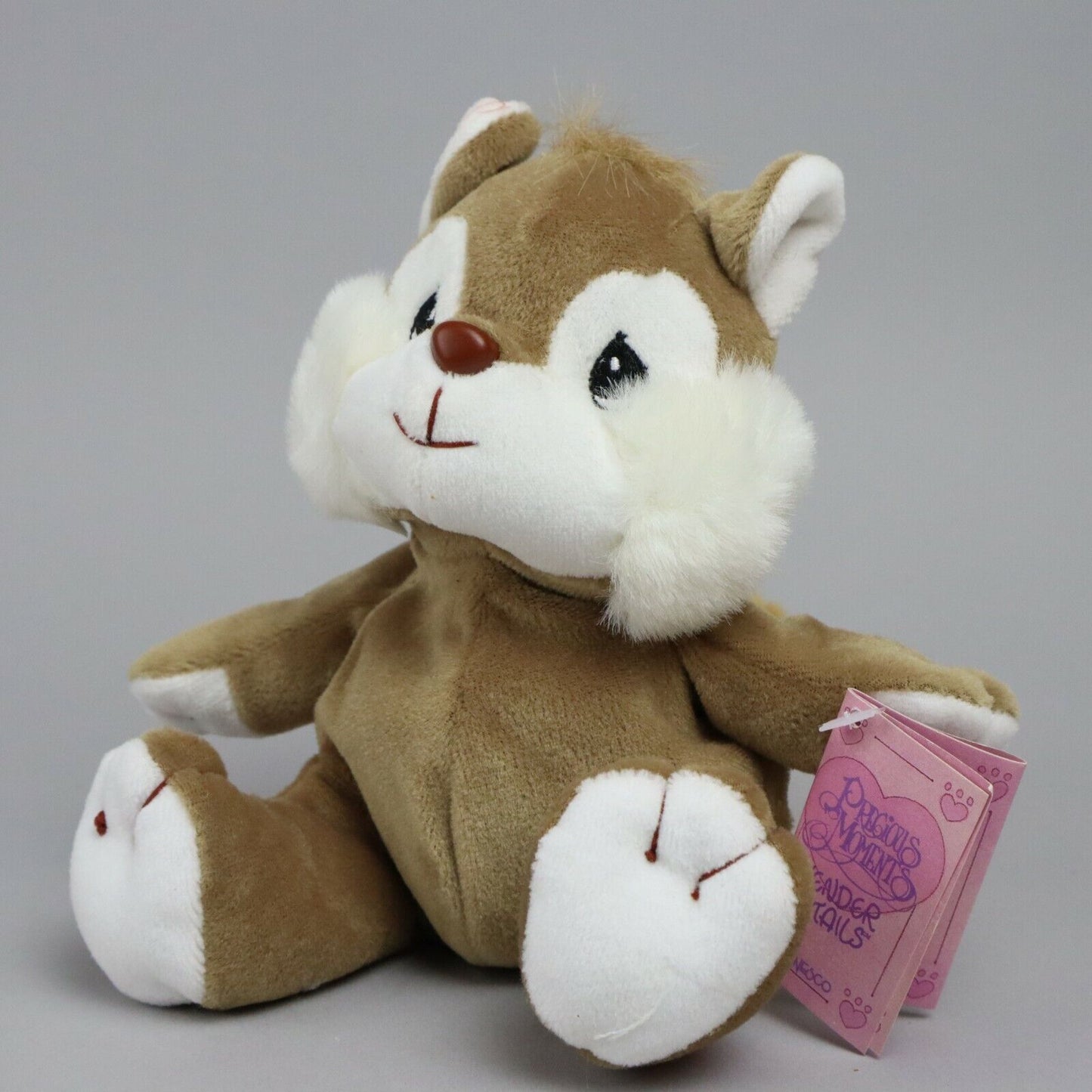 Vintage Precious Moments Tender Tails Squirrel Plush With Tag, 7" - mint