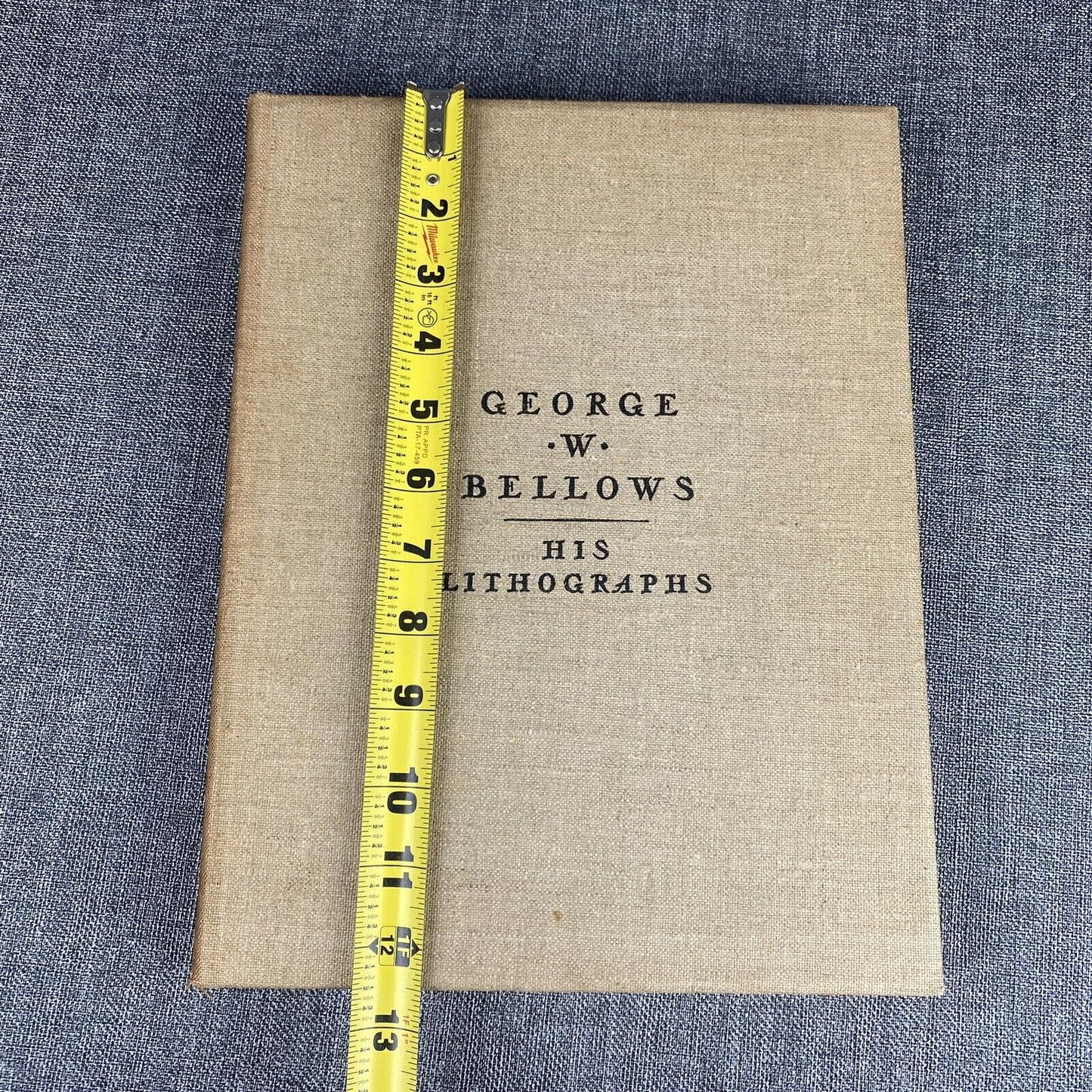 GEORGE W BELLOWS His Lithographs Hard Cover Art Book 1927