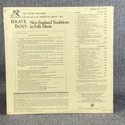 Brave Boys New England Traditions in Folk Music Vinyl LP Record 1977 - Sealed