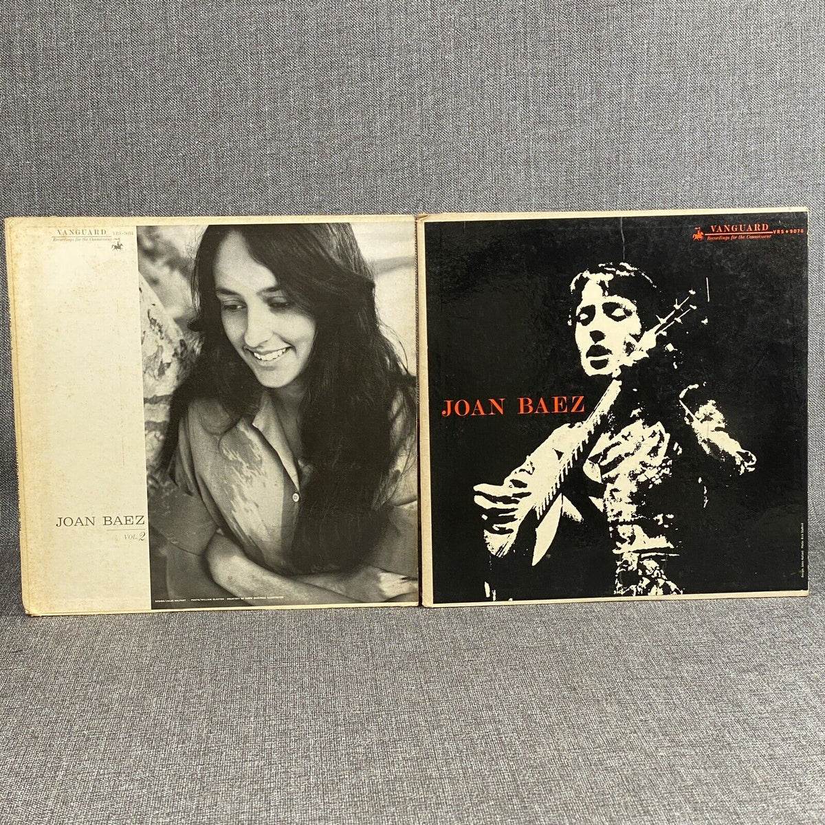 Joan Baez 1960 Vanguard Records Vinyl LP - lot of 2