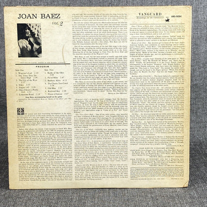 Joan Baez 1960 Vanguard Records Vinyl LP - lot of 2