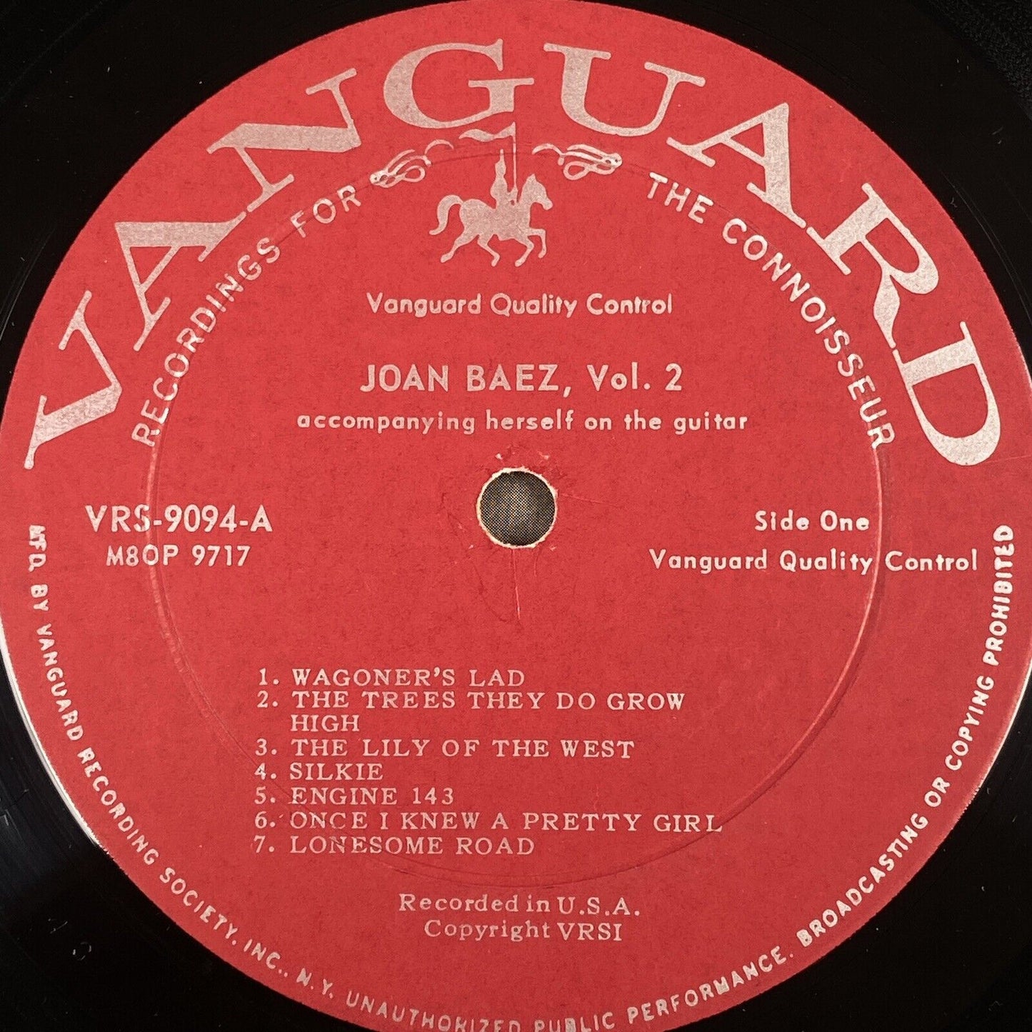 Joan Baez 1960 Vanguard Records Vinyl LP - lot of 2