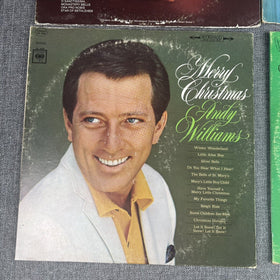 Christmas Vinyl Records lot of 4 - Drummer Boy, Music Box, Andy Williams etc.