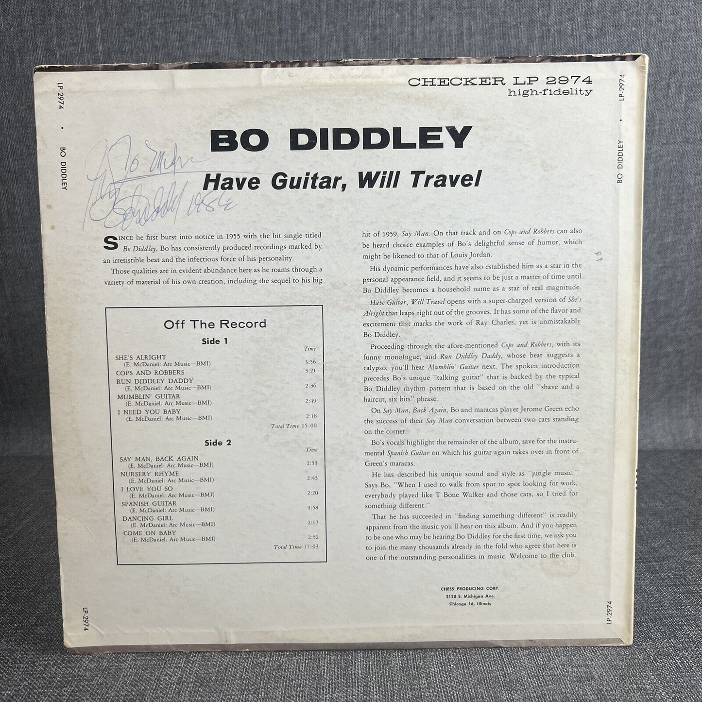 Bo Diddley "Have Guitar Will Travel" (Checker Lp-2974) 1960 Lp-Rock