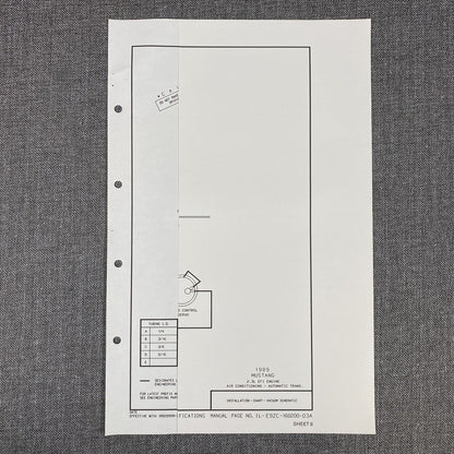 OEM Ford 1989 Ford Mustang 2.3L EFI with Air Cond. - Vacuum Schematic Diagram