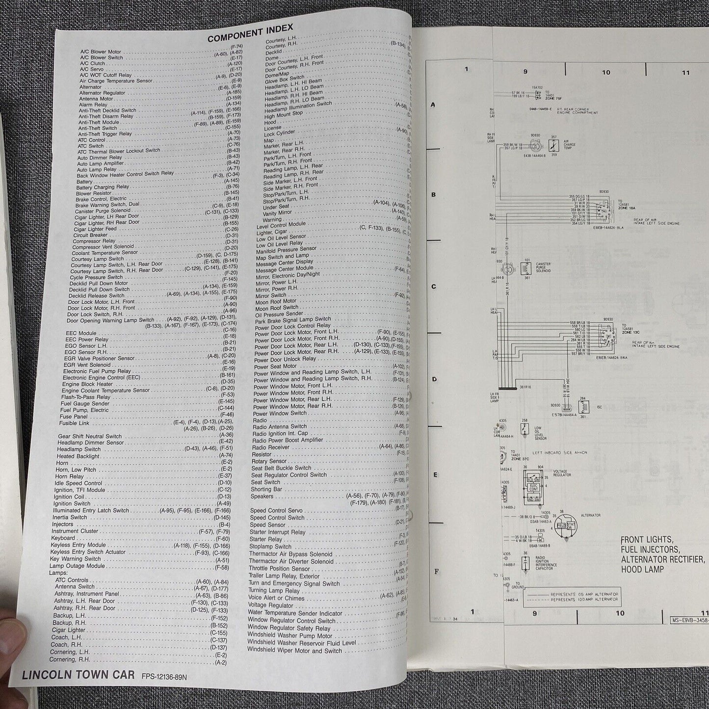 OEM 1989 Ford Lincoln Town Car Electrical Wiring Diagrams