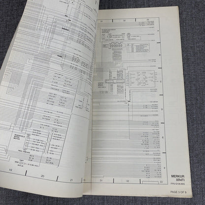 OEM 1989 Ford Merkur XR4Ti  Electrical Wiring Diagram