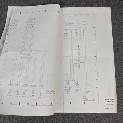 OEM 1989 Ford Mercury Tracer Electrical Wiring Diagram