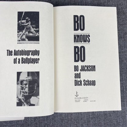 Bo Knows Bo by Bo Jackson Hardcover Book November 1990 - 1st Edition