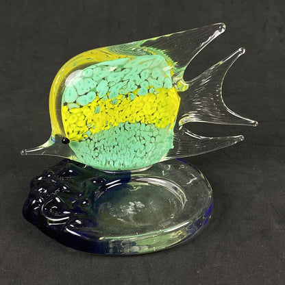 Vintage Party Lite Tropical Fish Blown Glass Votive Tea Light Candle Holder