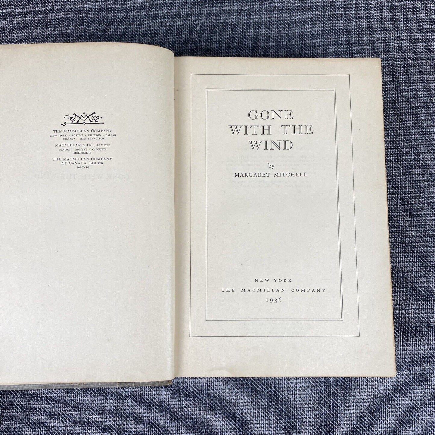 Gone with the Wind - Margaret Mitchell July, 1936 First Edition - 3rd Printing